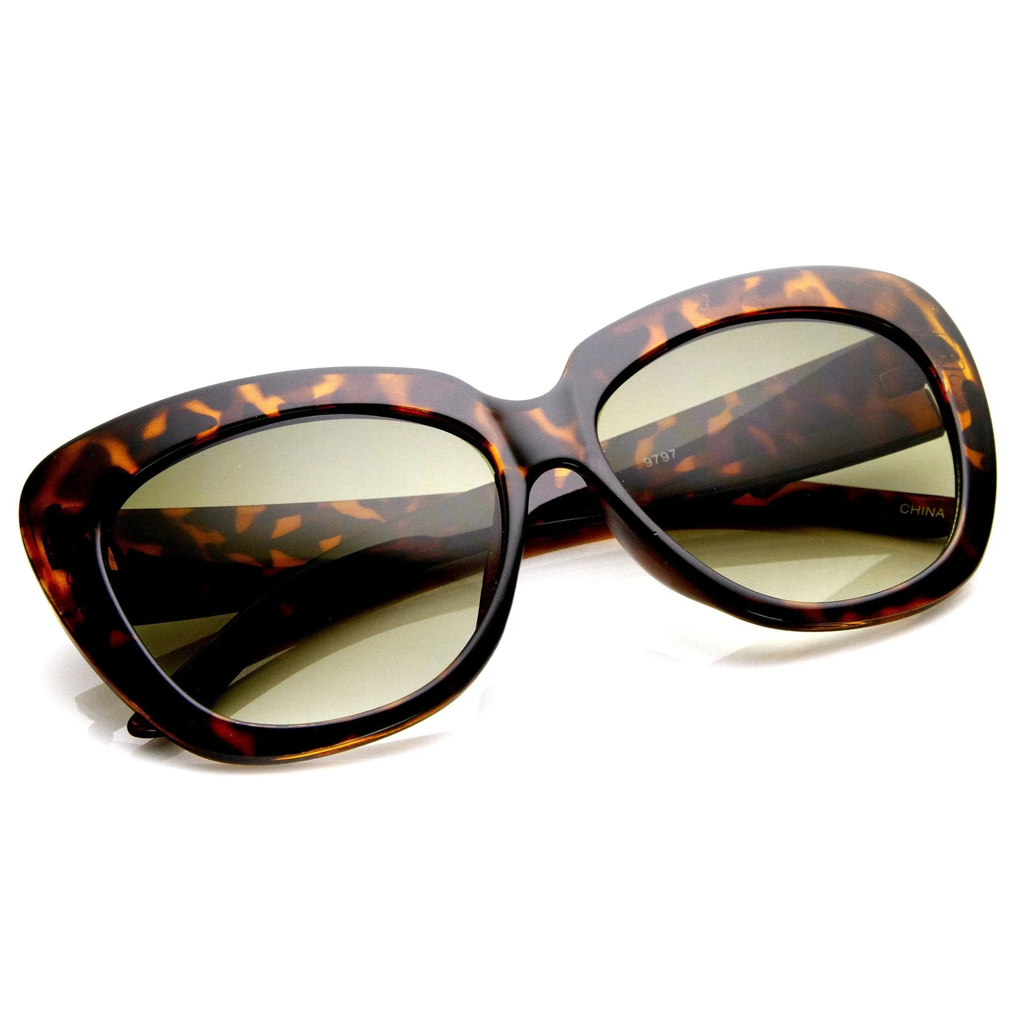 Oversize Womens Designer Cateye Fashion Sunglasses 9163 sold by ZeroUV product image thumbnail 4