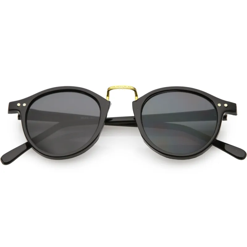 European True Vintage Horned Rim Metal Bridge Sunglasses C652 sold by ZeroUV