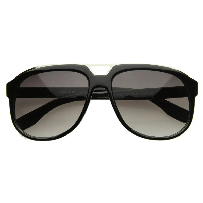 Retro European Flat Top Aviator Sunglasses 8459 sold by ZeroUV