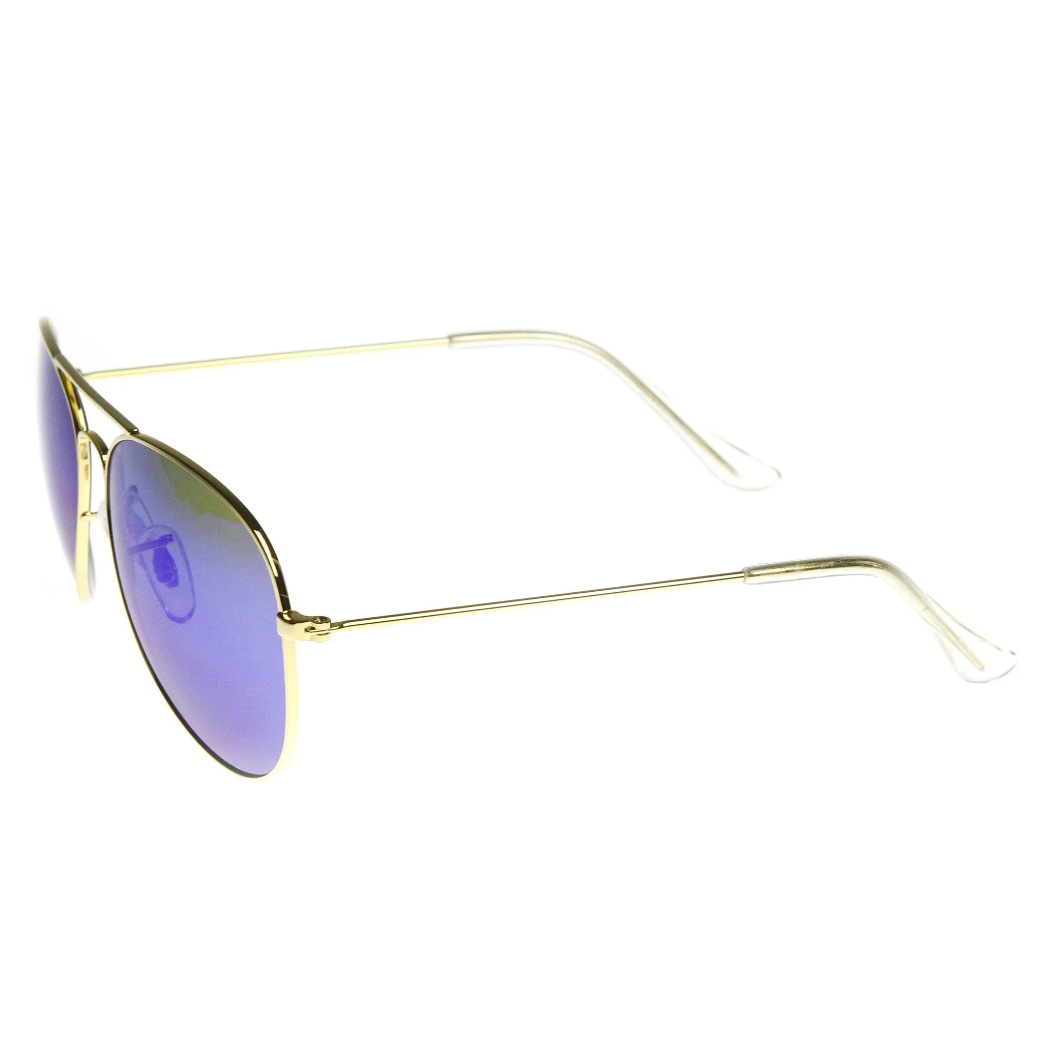 Zerouv + Plus "Cunningham" Premium Mirrored Lens Aviator Sunglasses sold by ZeroUV product image thumbnail 3