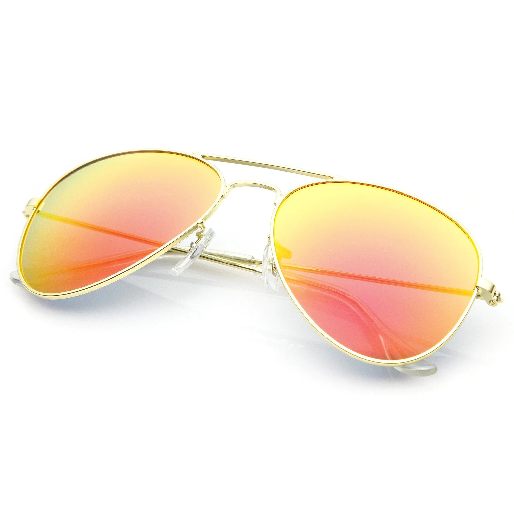 Zerouv + Plus "Cunningham" Premium Mirrored Lens Aviator Sunglasses sold by ZeroUV product image thumbnail 5