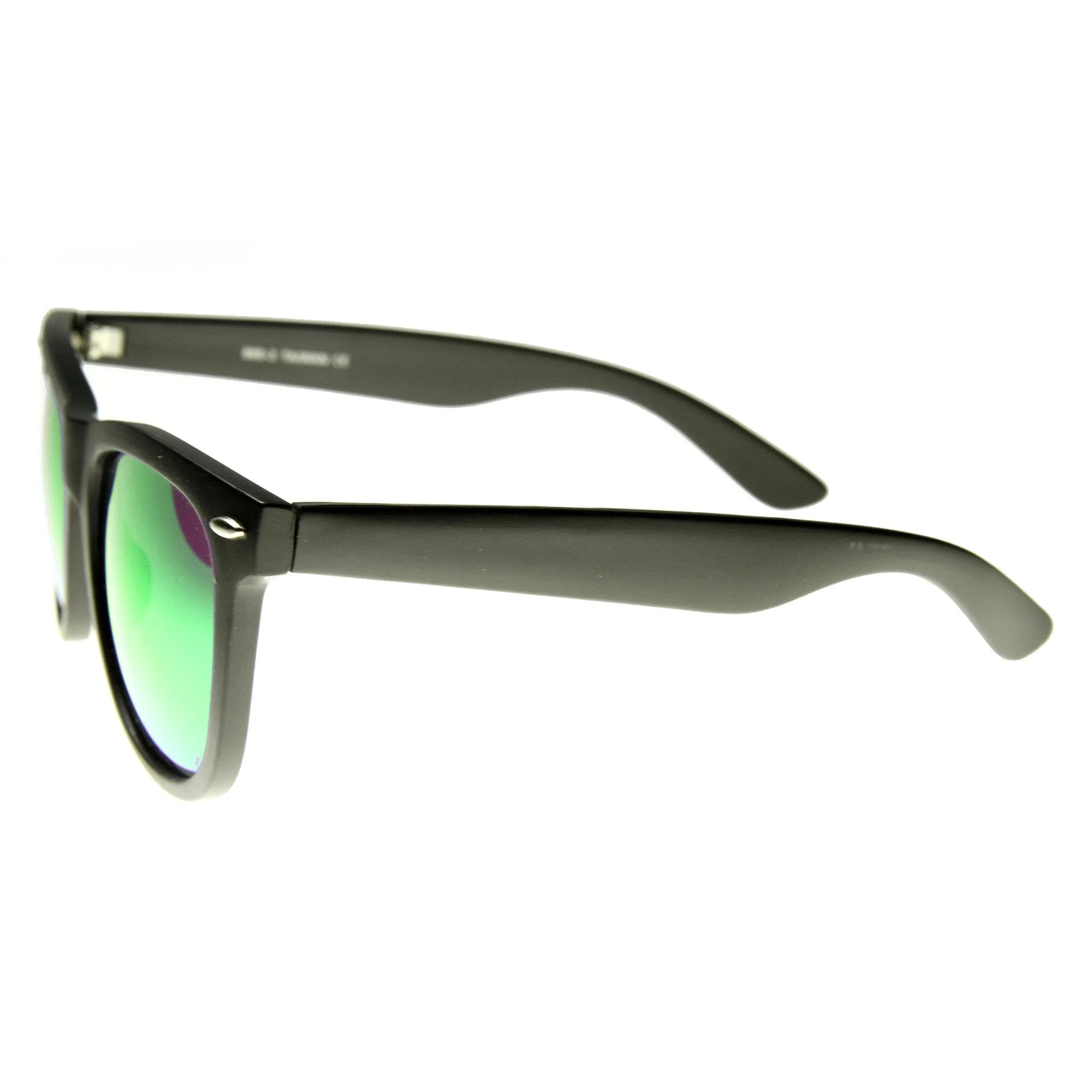 Retro Oversize Horned Rim Sunglasses With Flash Mirror Lens 9634 sold by ZeroUV product image thumbnail 4