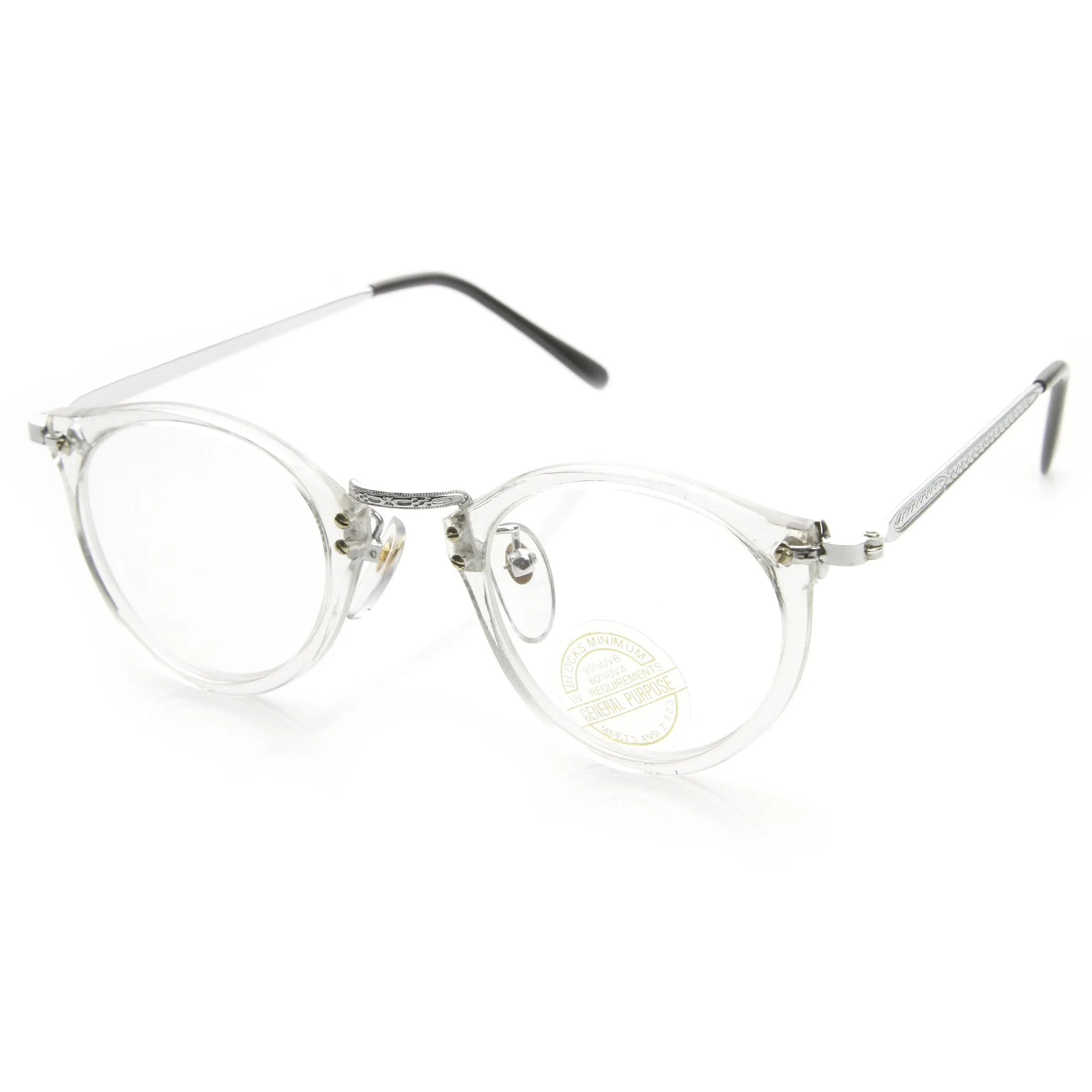 Genuine Vintage Deadstock Horned Rim Clear Lens Glasses 7240 sold by ZeroUV product image thumbnail 2