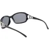 Oversize Metal Chain Accent Polarized Lens Rectangle Sunglasses C784 sold by ZeroUV