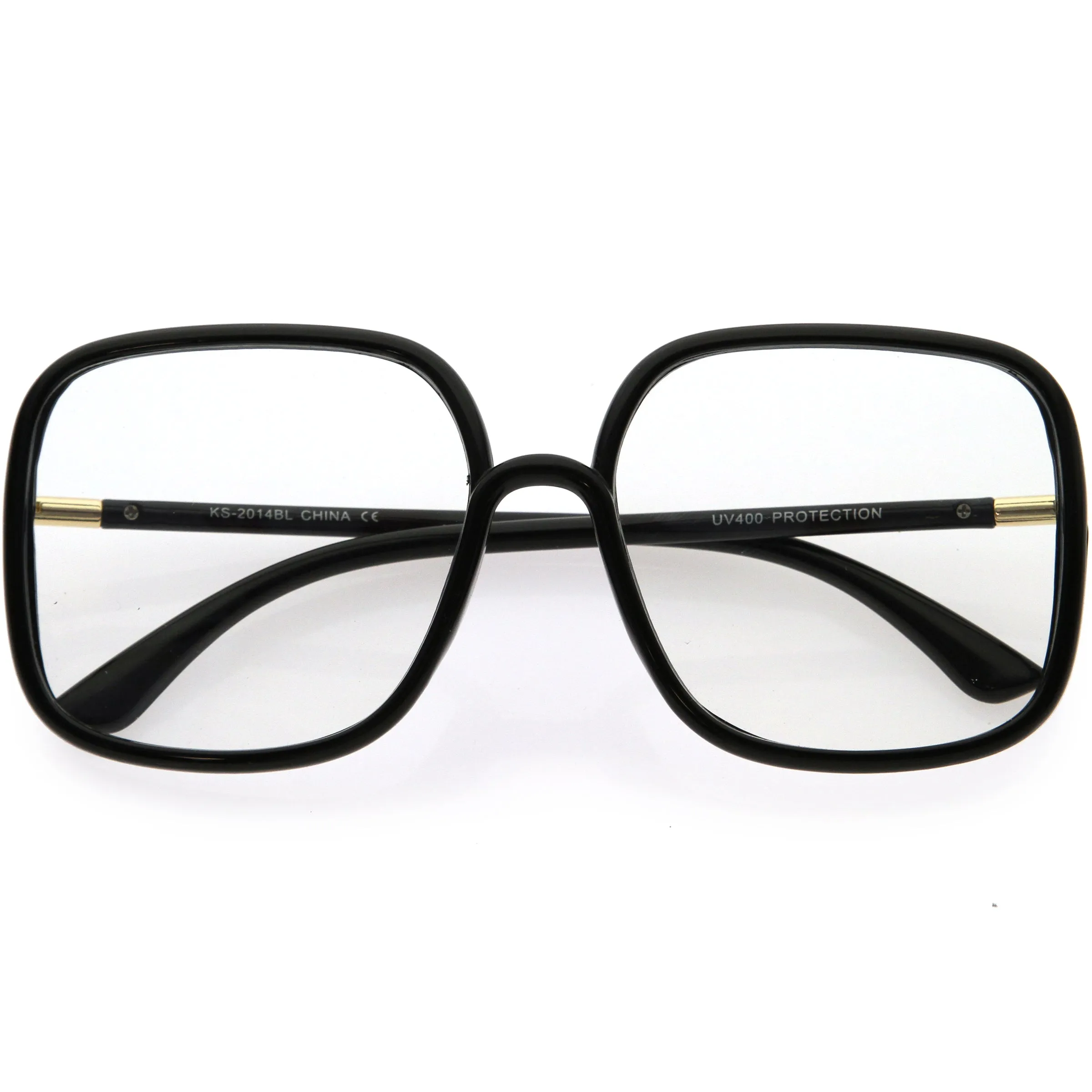 Retro Chic Modern Oversized Square Blue Light Filter Glasses D285 sold by ZeroUV product image thumbnail 4