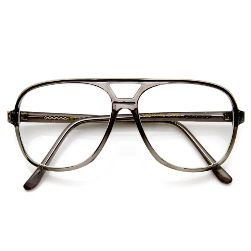 Men's 1980's Retro Fashion Translucent Square Aviator Glasses 8100 sold by ZeroUV