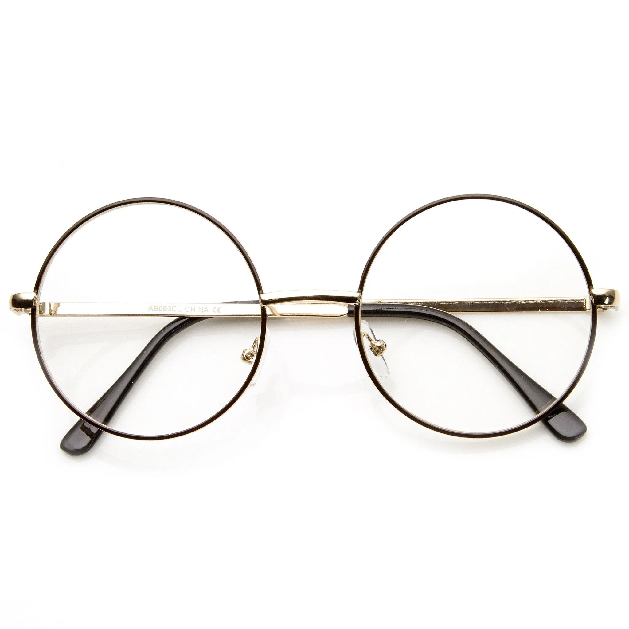 Vintage Lennon Inspired Clear Lens Round Frame Glasses sold by ZeroUV product image thumbnail 4