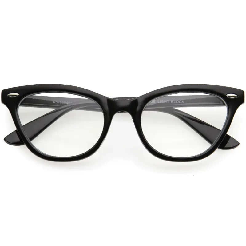 Chic Fashion Everyday Small Cat Eye Blue Light Glasses D156 sold by ZeroUV