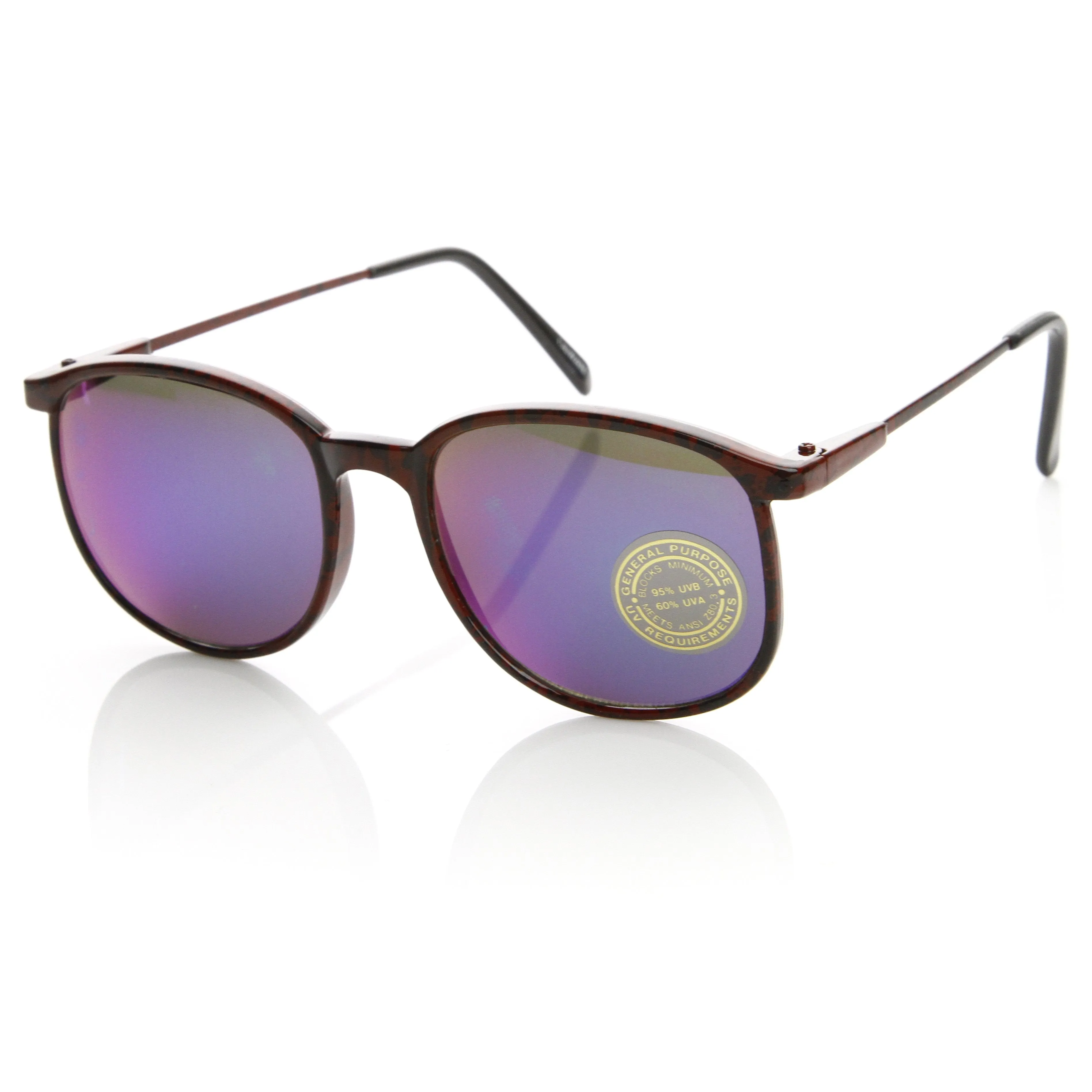 True Vintage Deadstock Round P3 Mirrored Lens Sunglasses 7200 sold by ZeroUV product image thumbnail 2