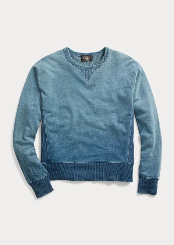 RRL Indigo French Terry Sweatshirt sold by Cave and Post