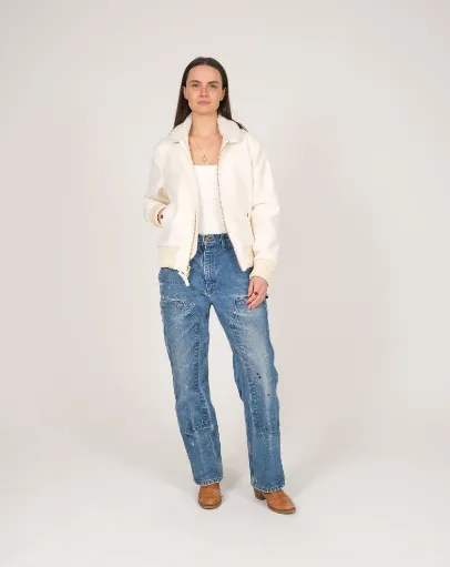 Women's Flyer's Club Jacket - Pearl/Off White sold by Cave and Post product image thumbnail 4