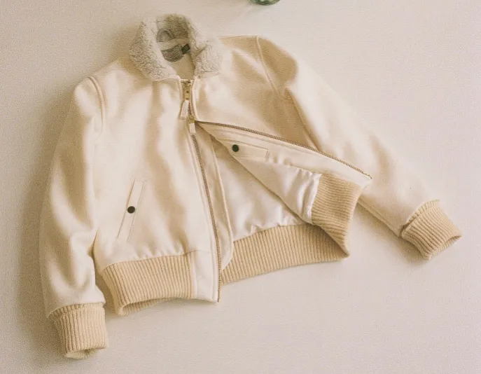 Women's Flyer's Club Jacket - Pearl/Off White sold by Cave and Post product image thumbnail 3