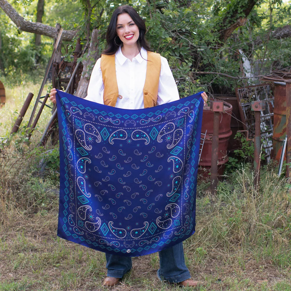 PRETTY PAISLEY LONG TALL SCARF - PURPLE sold by Cave and Post product image thumbnail 2