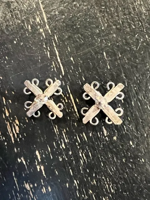 Vintage Sterling and Turquoise Earrings sold by Cave and Post product image thumbnail 3