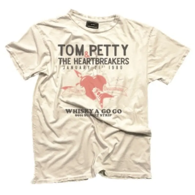 Tom Petty And The Heartbreakers - Cropped Black Label Tee - Unisex - Antique White sold by Cave and Post