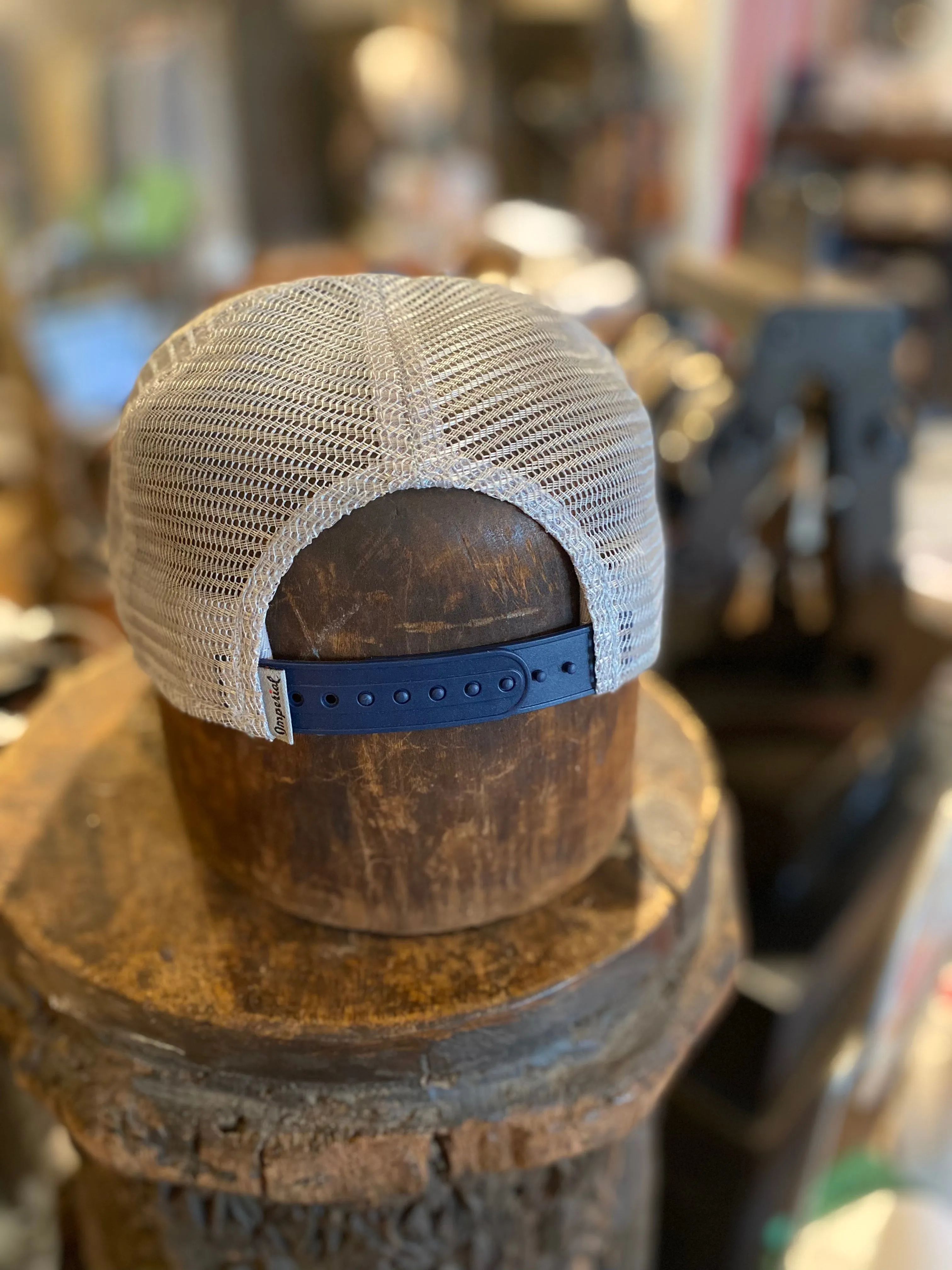 The Greatest $h!t$how - Orange Patch on White/Grey/Navy Trucker sold by Cave and Post product image thumbnail 3