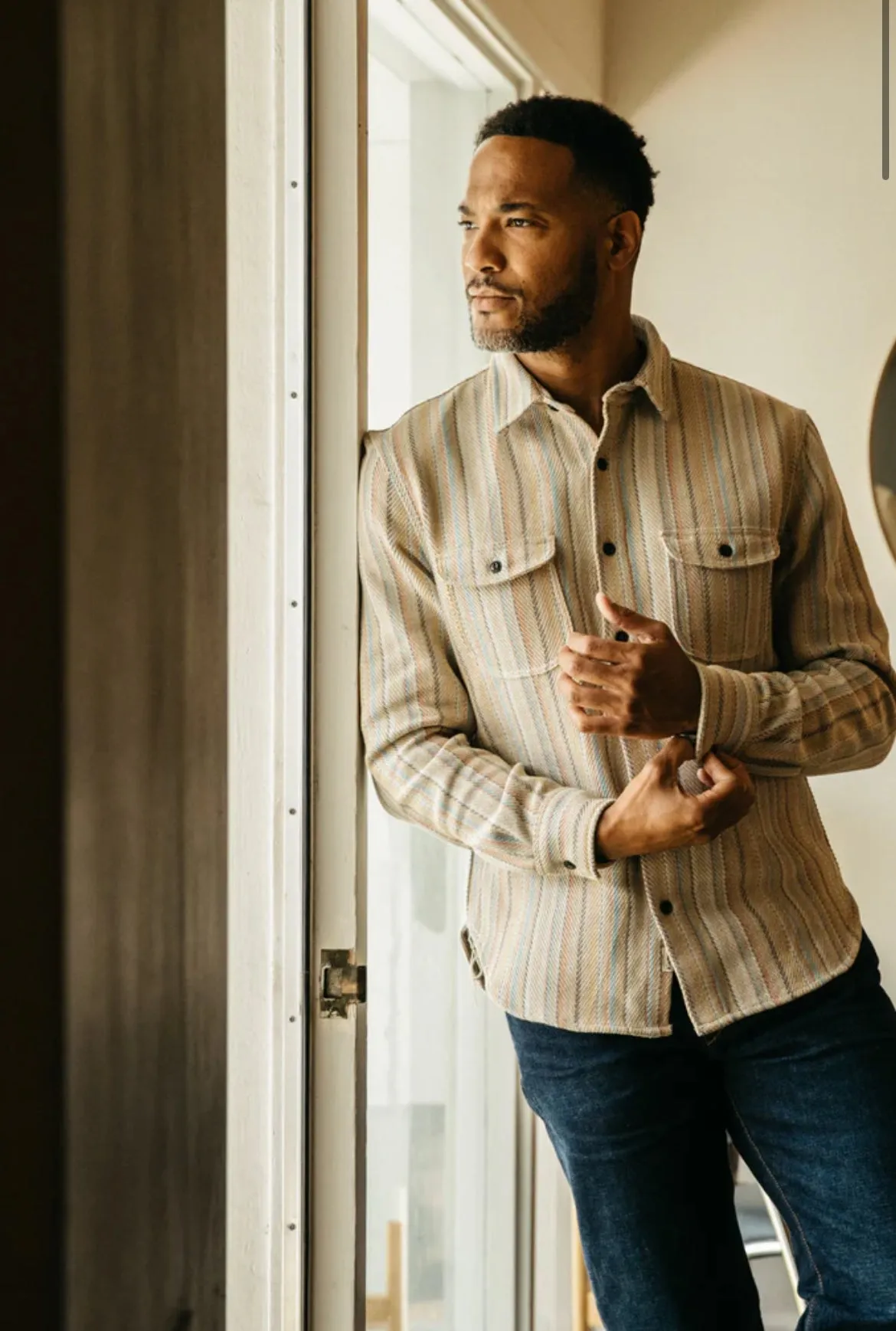 The Brace Loose Weave Stripe - Baja Sand sold by Cave and Post product image thumbnail 2