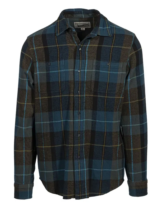 Plaid Cotton Flannel Shirt - Blue/Green sold by Cave and Post