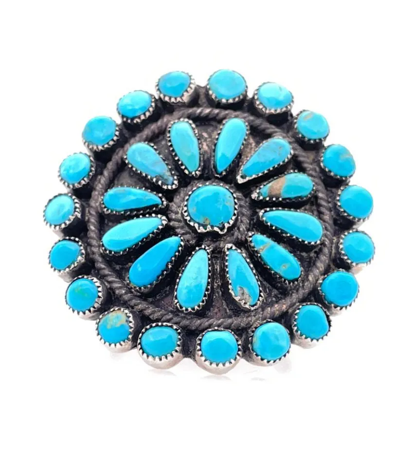 Native American Sterling Silver Petite Point Ring sold by Cave and Post