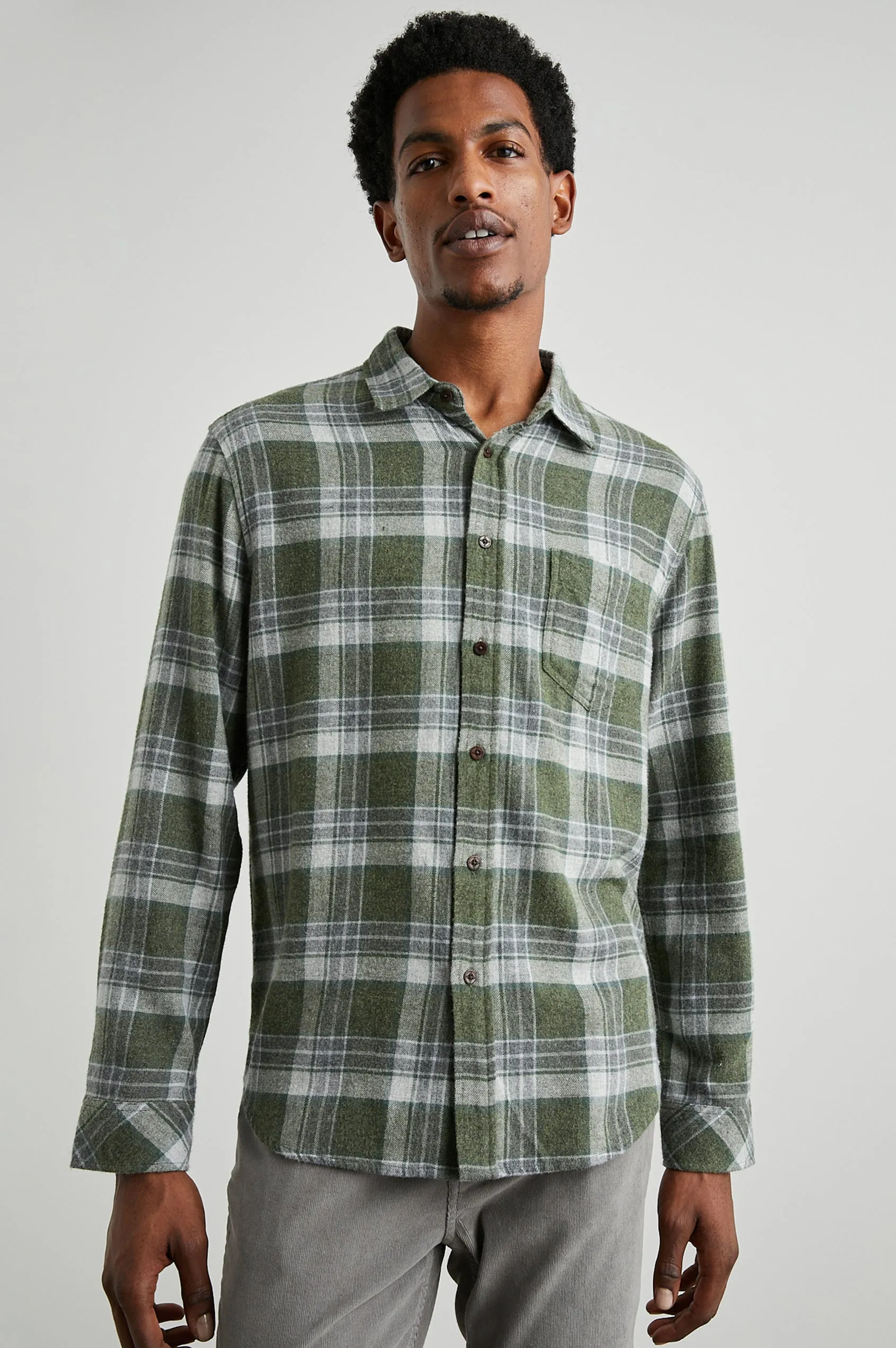 Lennox Shirt Green Hollow - Grey Melange sold by Cave and Post product image thumbnail 3
