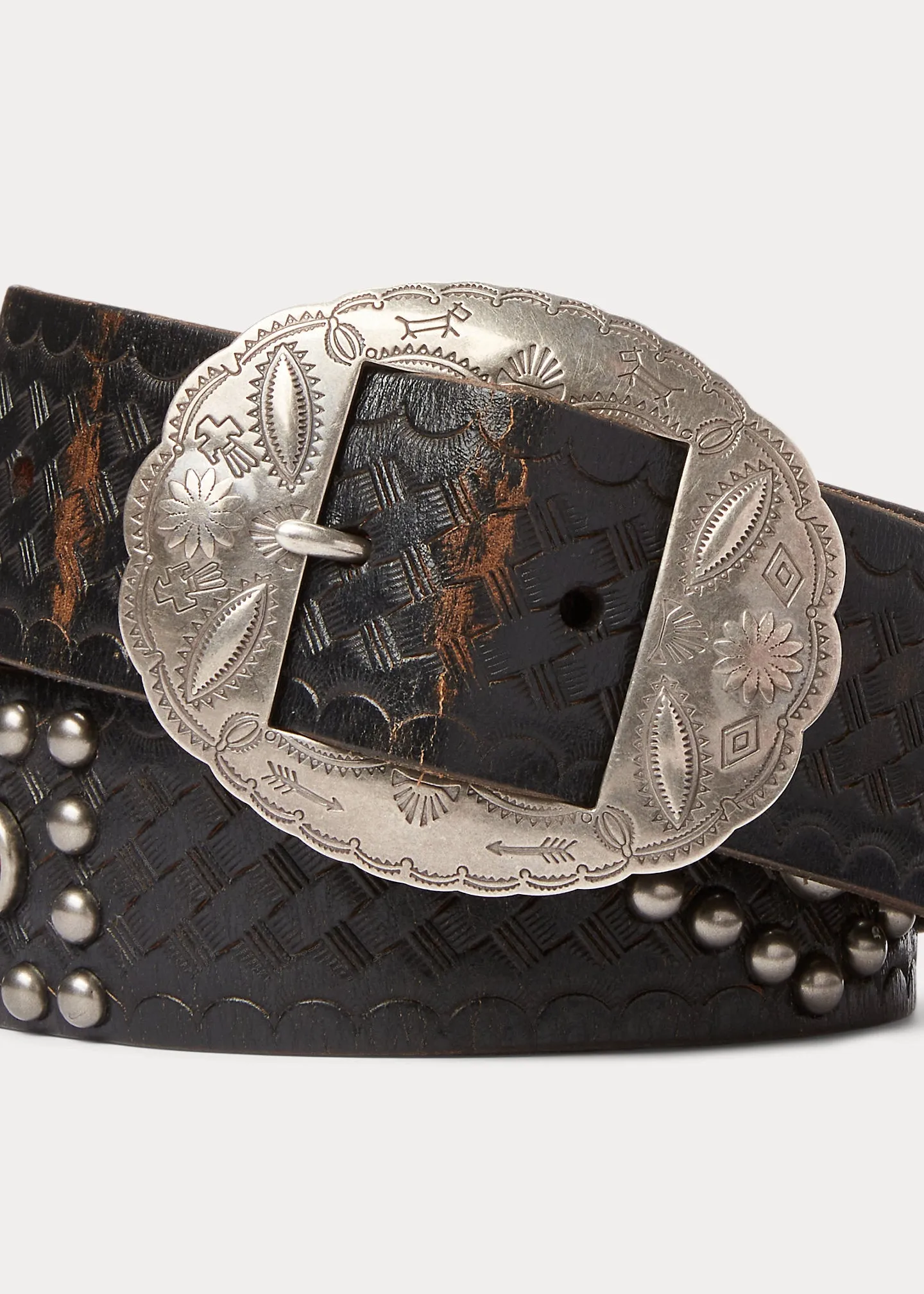 RRL Studded Leather Belt sold by Cave and Post product image thumbnail 4