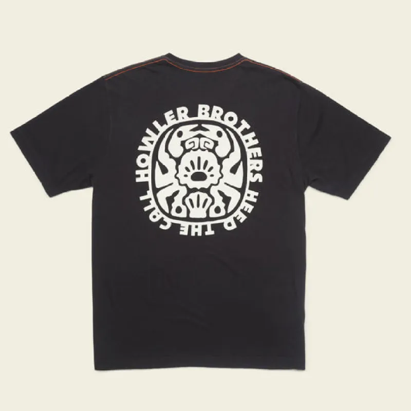 Howler Crab Idol Cotton T-Shirt - Black sold by Cave and Post