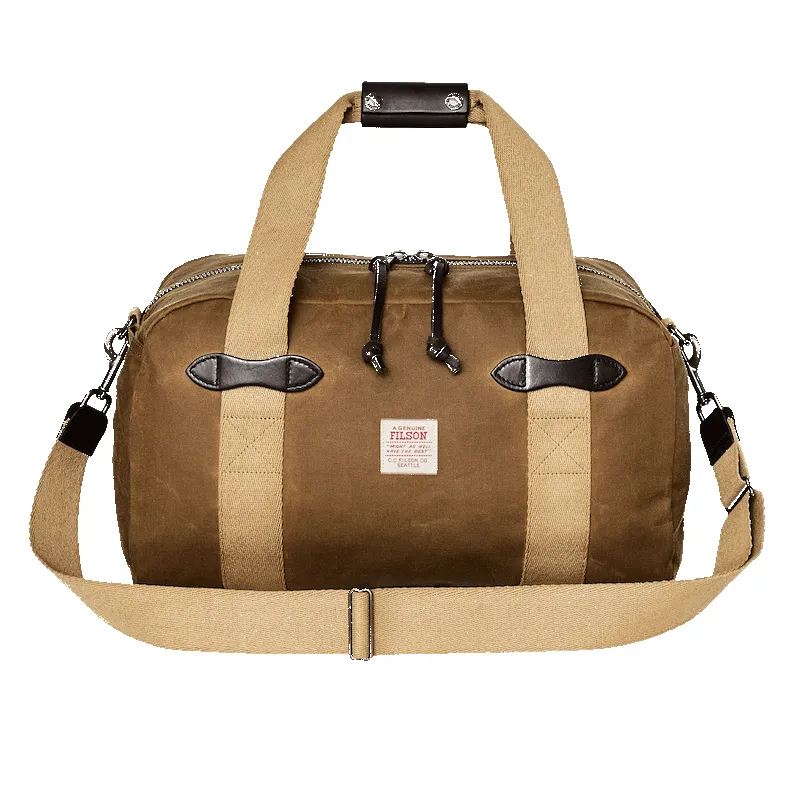 SMALL TIN CLOTH DUFFLE BAG - DARK TAN sold by Cave and Post