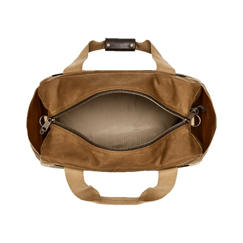 SMALL TIN CLOTH DUFFLE BAG - DARK TAN sold by Cave and Post product image thumbnail 5