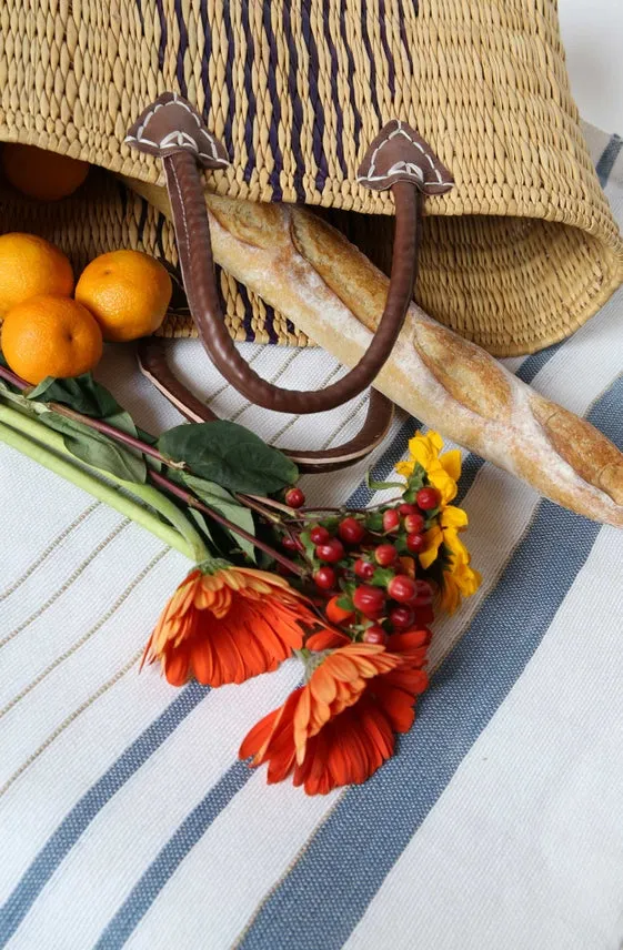 Large Beach Basket Triangular Design Bicolor sold by Cave and Post product image thumbnail 4