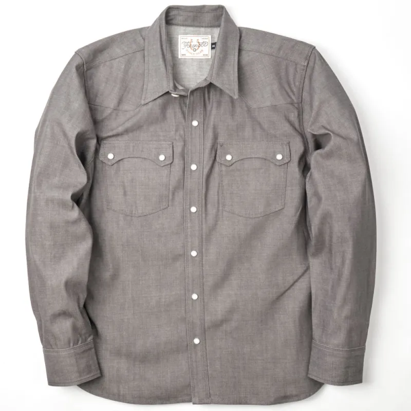 MODERN WESTERN HARBOR GREY DENIM sold by Cave and Post