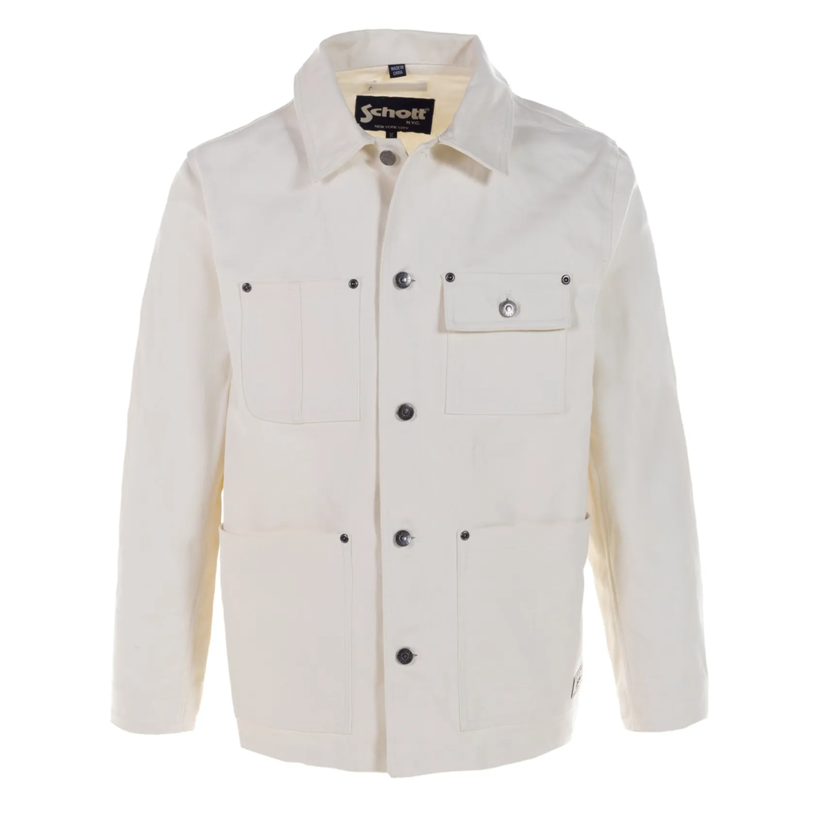 Cotton Canvas Chore Jacket - White sold by Cave and Post