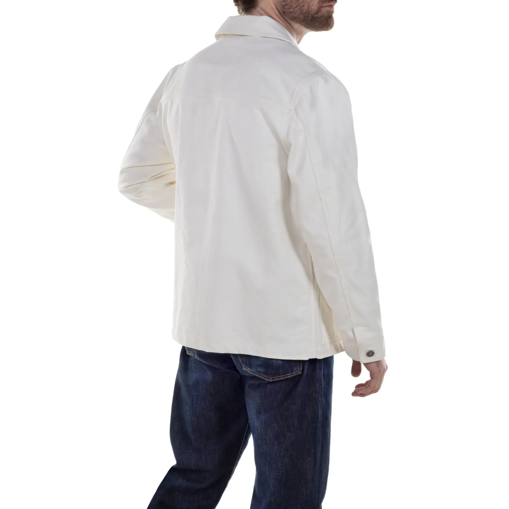 Cotton Canvas Chore Jacket - White sold by Cave and Post product image thumbnail 5