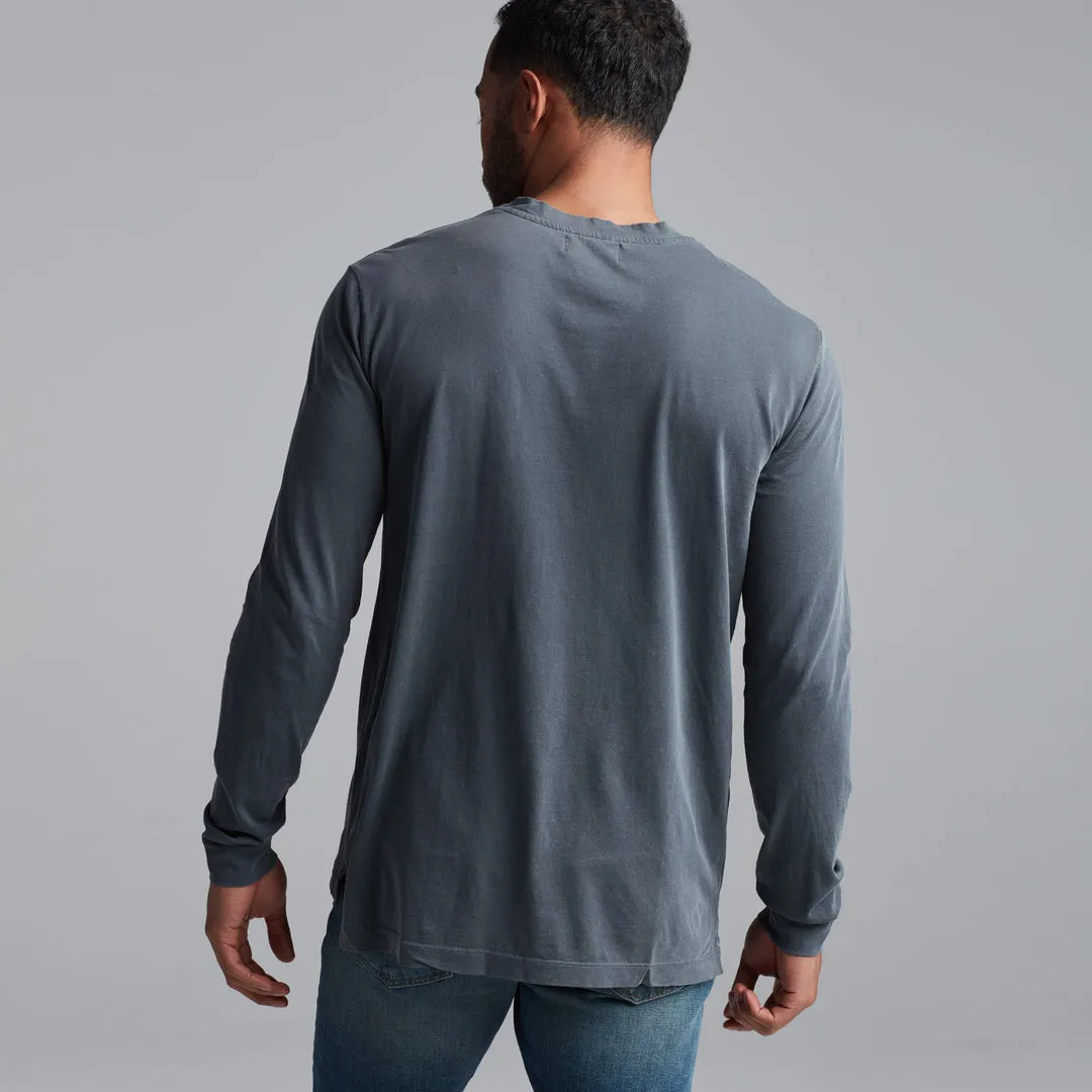 ASHER LONG SLEEVE POCKET TEE - BASALT sold by Cave and Post product image thumbnail 3