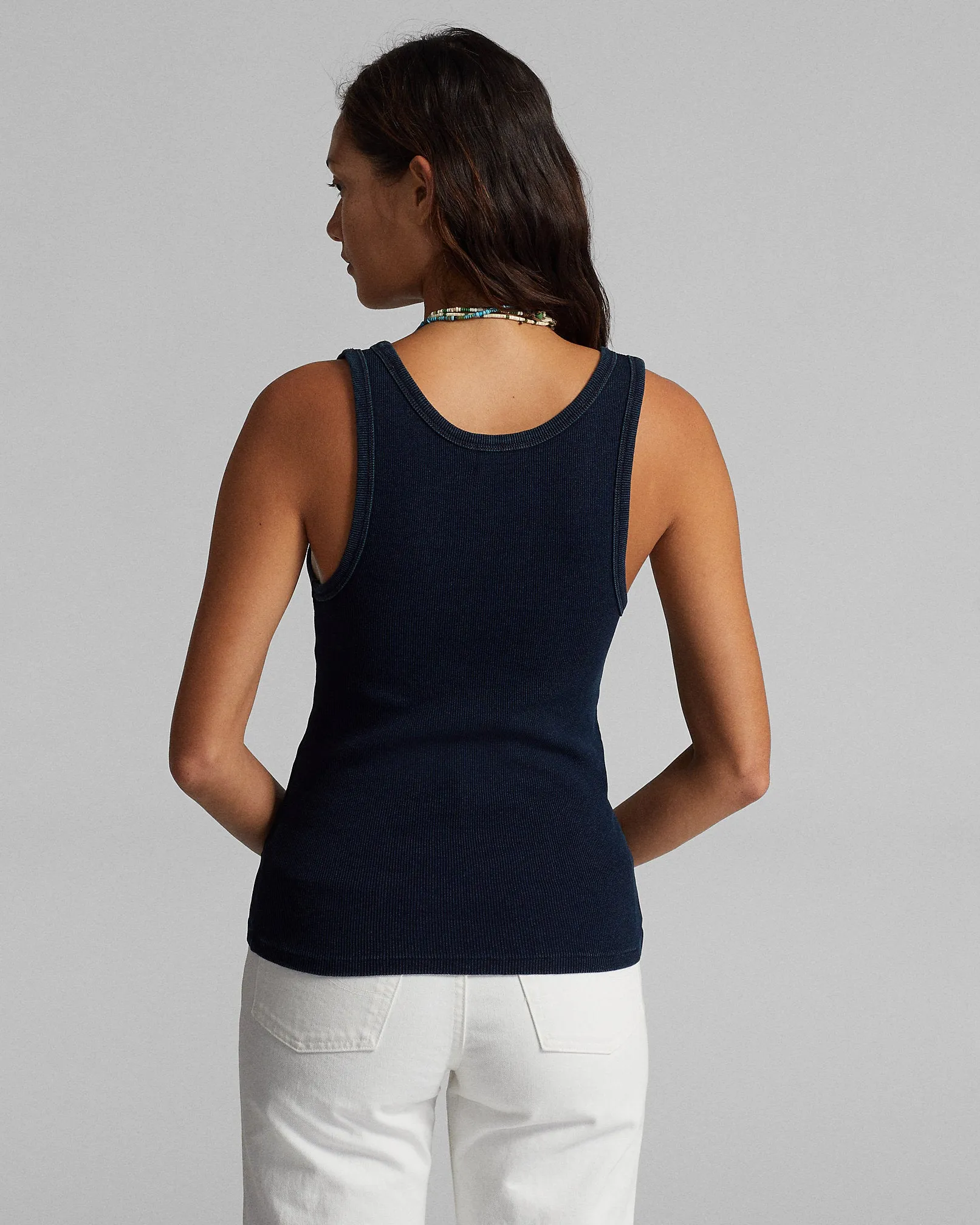 RRL - Stretch Cotton Ribbed Tank - Indigo sold by Cave and Post product image thumbnail 4