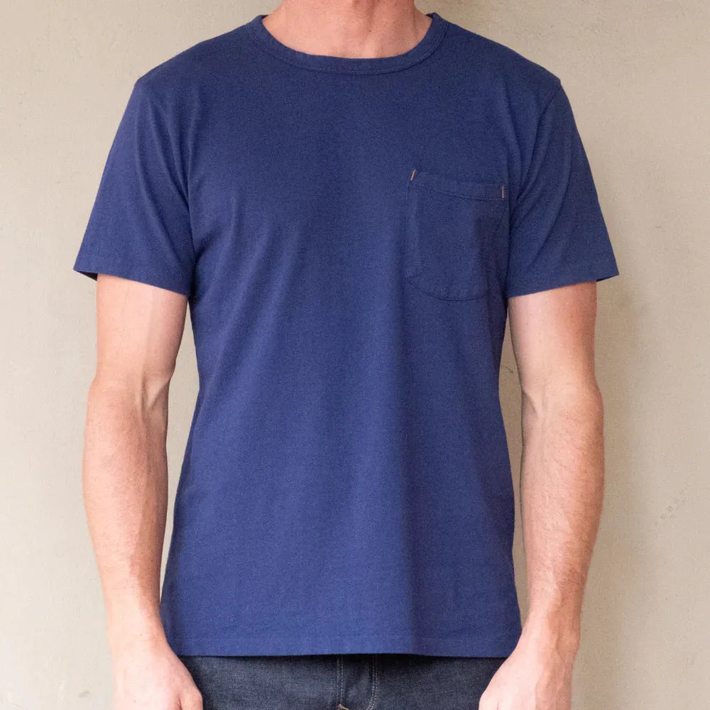 9 OUNCE POCKET T-SHIRT - NAVY sold by Cave and Post product image thumbnail 2