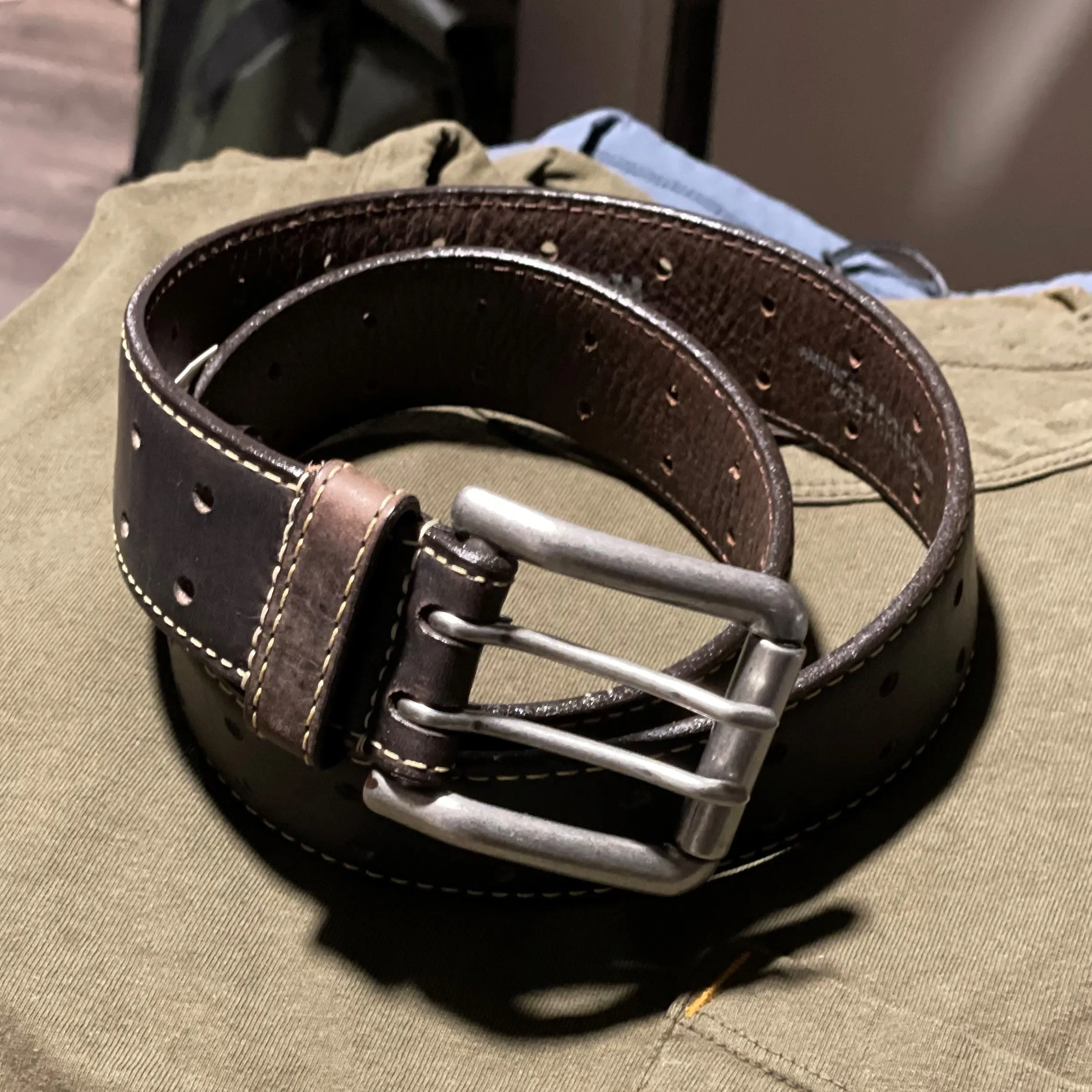 Vintage Bison Double Barrell Leather Belt sold by Cave and Post product image thumbnail 4