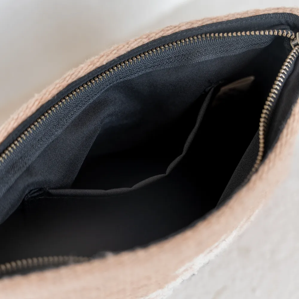 3-in-1 Convertible Bag - Pink Wool Clutch sold by Cave and Post product image thumbnail 5