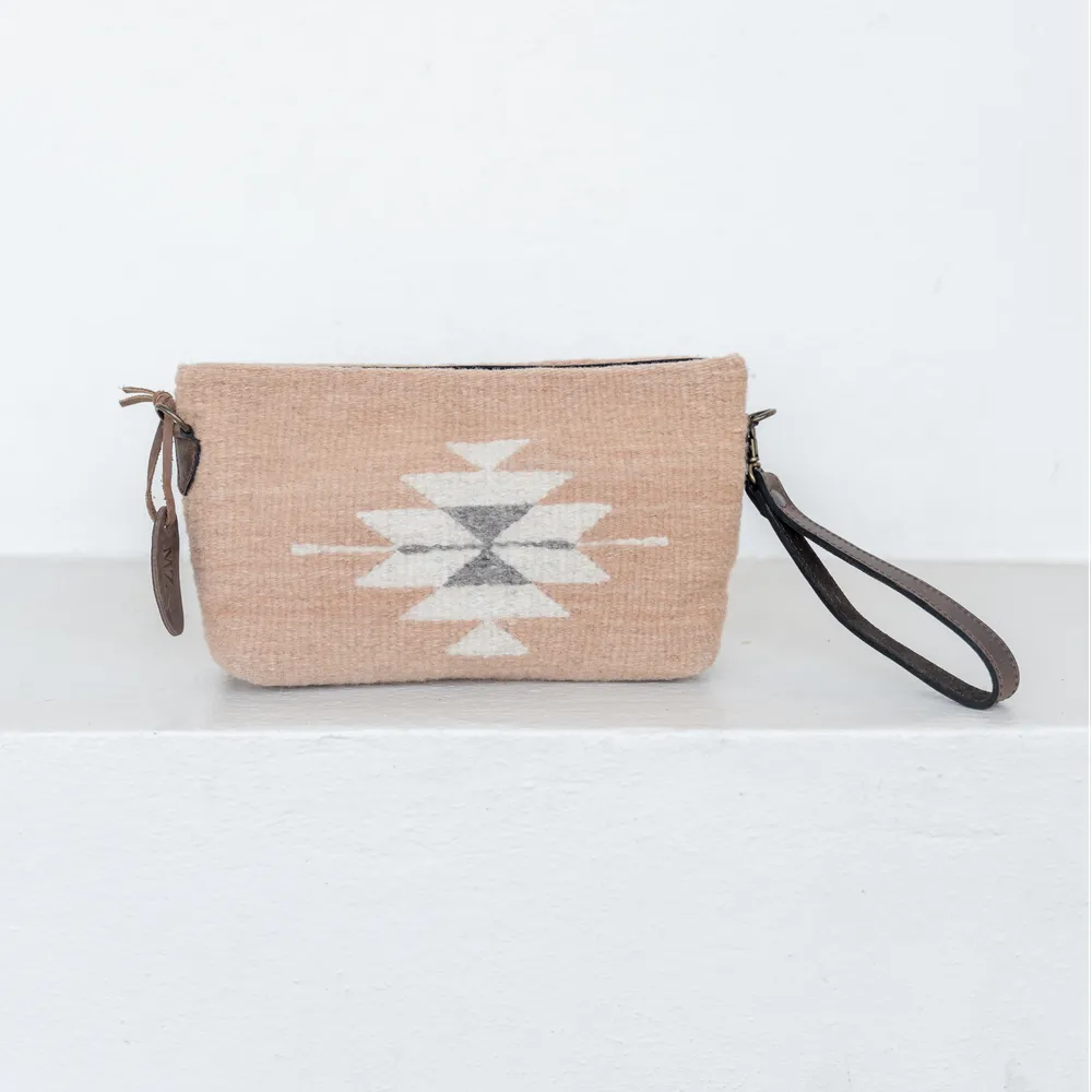 3-in-1 Convertible Bag - Pink Wool Clutch sold by Cave and Post