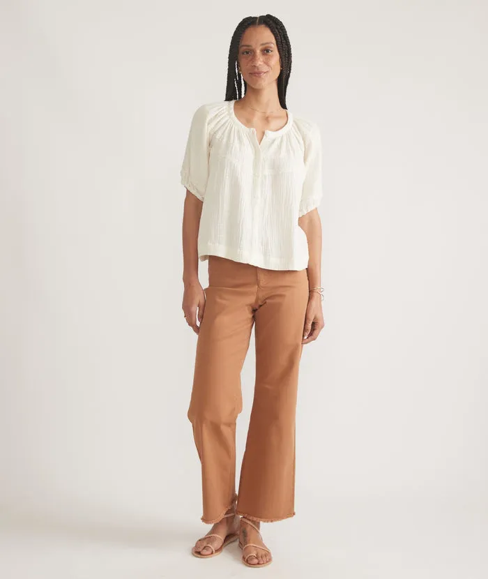 Wren Puff Sleeve Top - Antique White sold by Cave and Post product image thumbnail 5