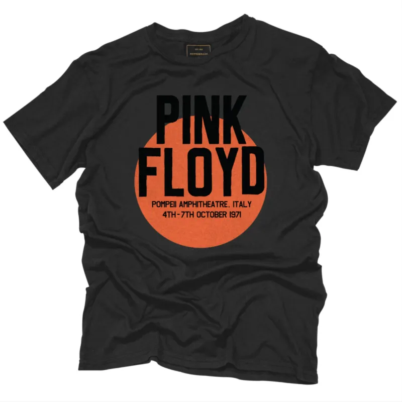 Pink Floyd Pompeii Black Label Tee - Unisex - Black sold by Cave and Post