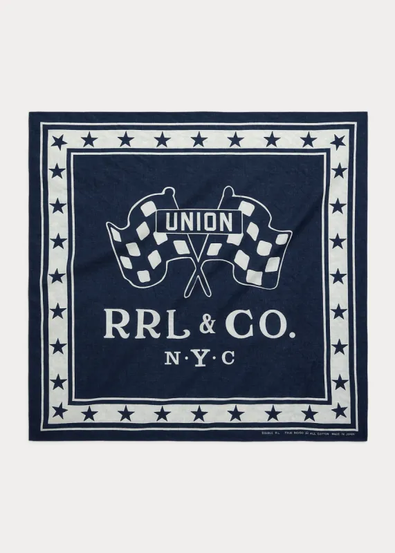 RRL Logo Cotton Bandanna sold by Cave and Post