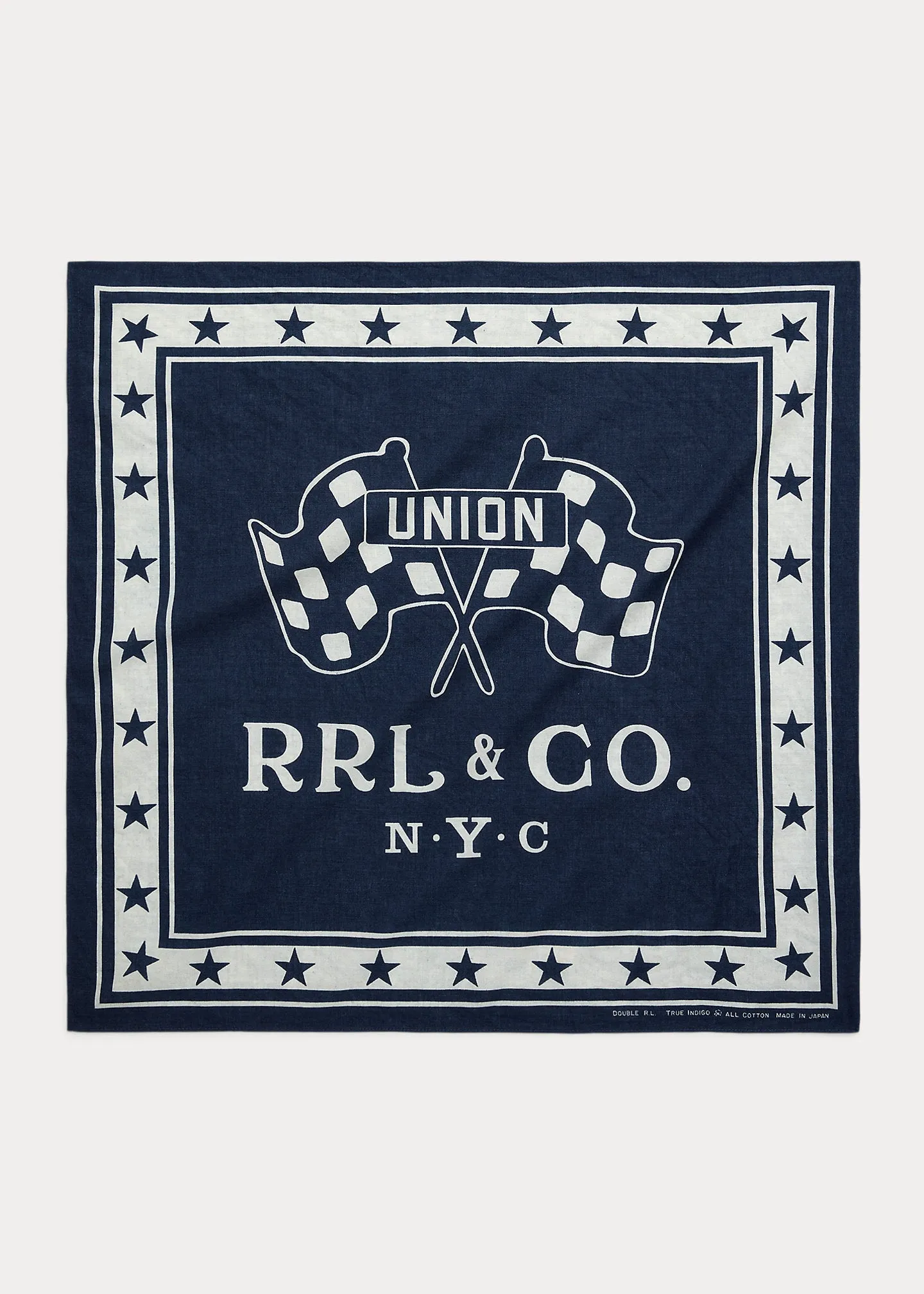 RRL Logo Cotton Bandanna sold by Cave and Post