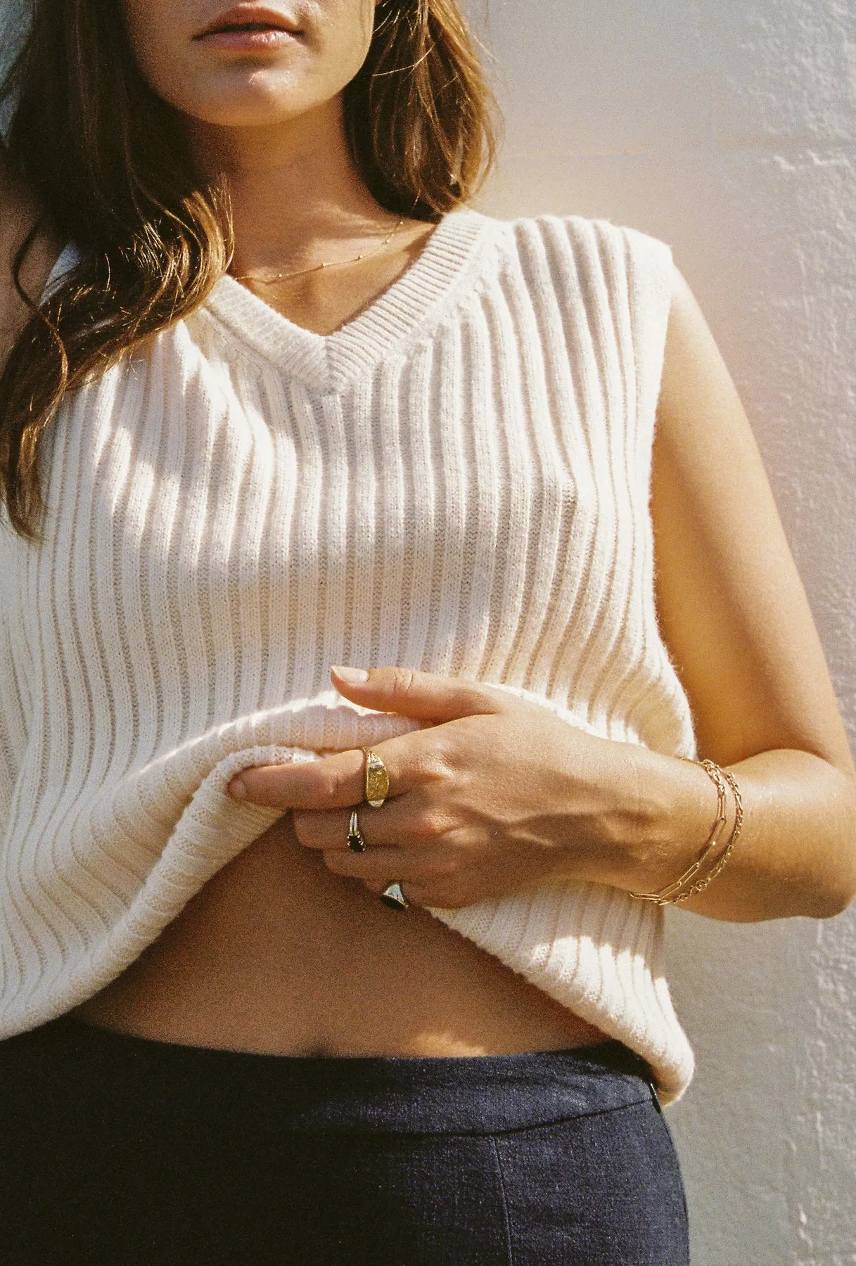 Shell Beach Sweater Vest - Oatmeal sold by Cave and Post product image thumbnail 2