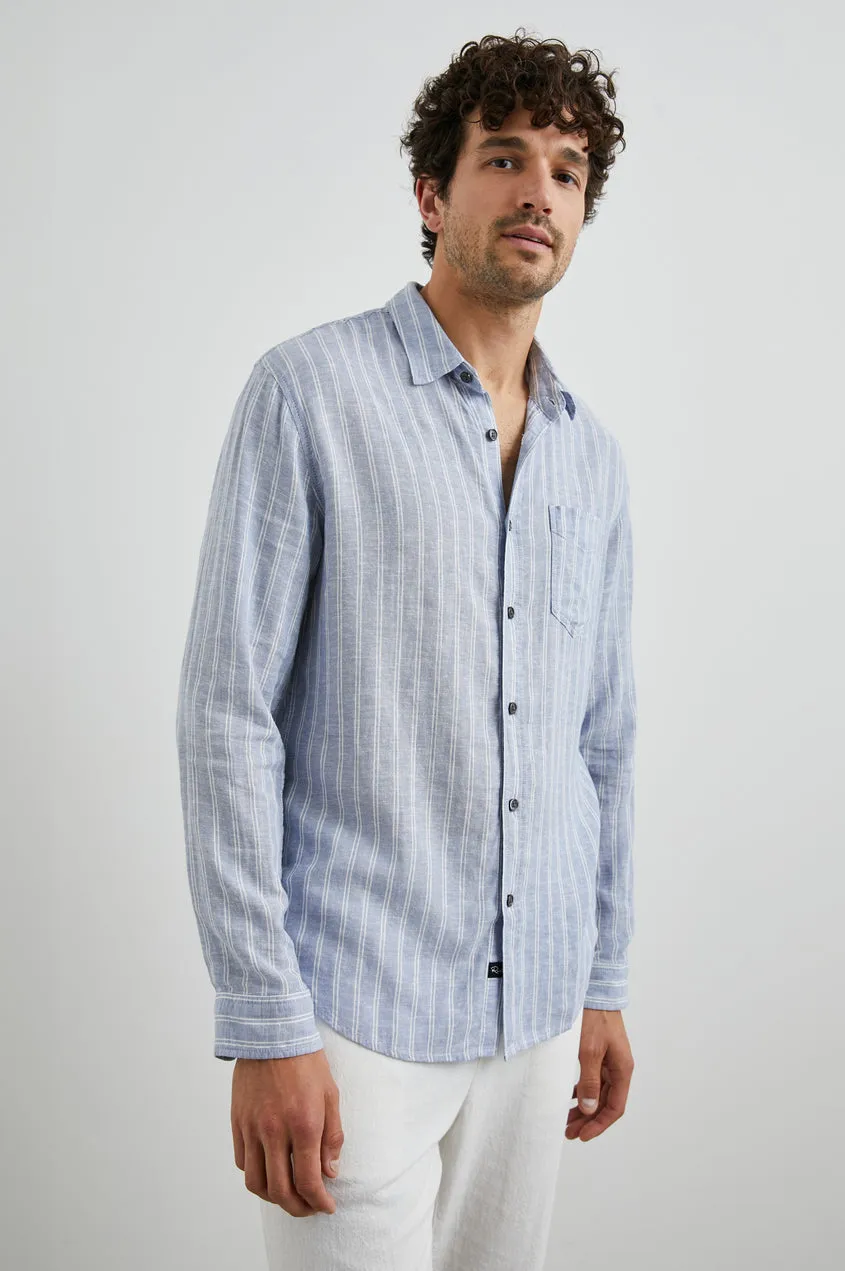 CONNOR - DENIM WHITE PINSTRIPE sold by Cave and Post product image thumbnail 4