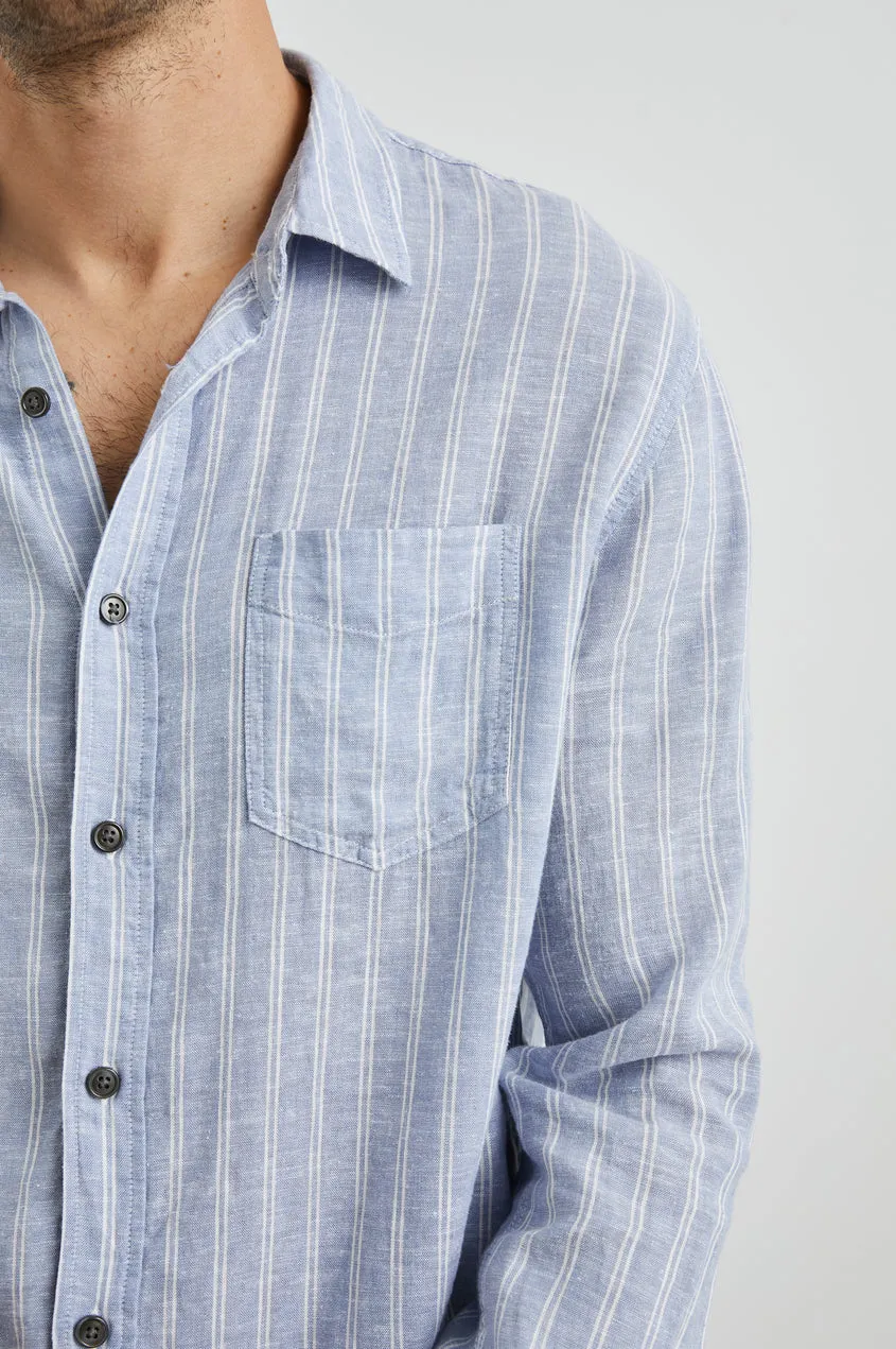CONNOR - DENIM WHITE PINSTRIPE sold by Cave and Post product image thumbnail 2