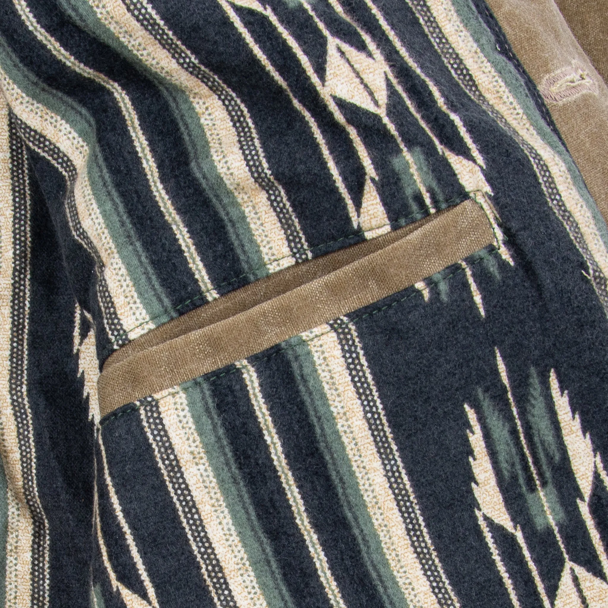 Riders Jacket Waxed Canvas Tobacco Green Interior sold by Cave and Post product image thumbnail 3