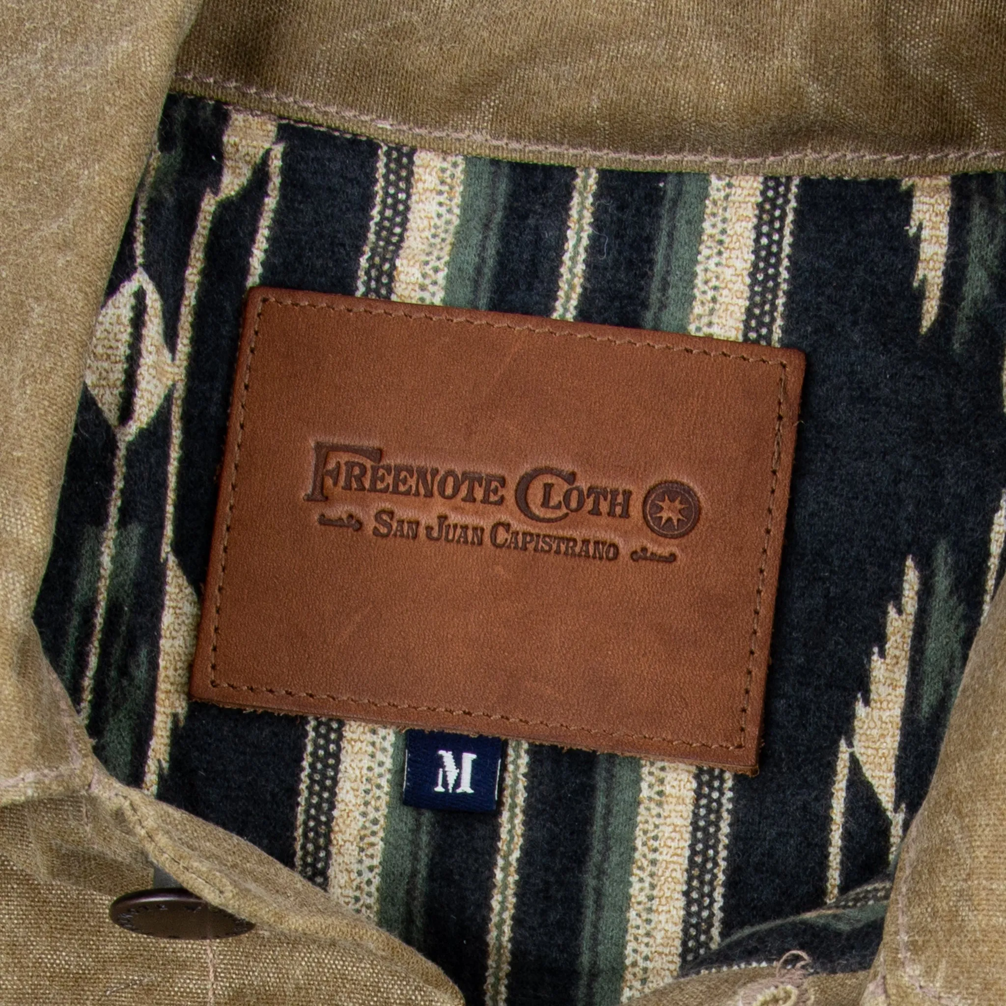 Riders Jacket Waxed Canvas Tobacco Green Interior sold by Cave and Post product image thumbnail 4