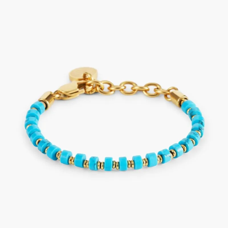 BRONTIDE 4 MM SHINY TURQUOISE | GOLD sold by Cave and Post