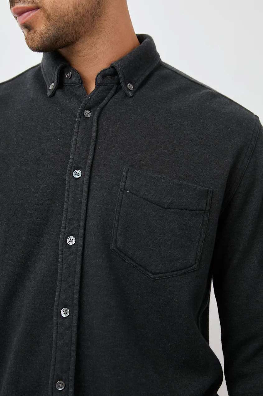 Berkeley shirt Washed Black sold by Cave and Post