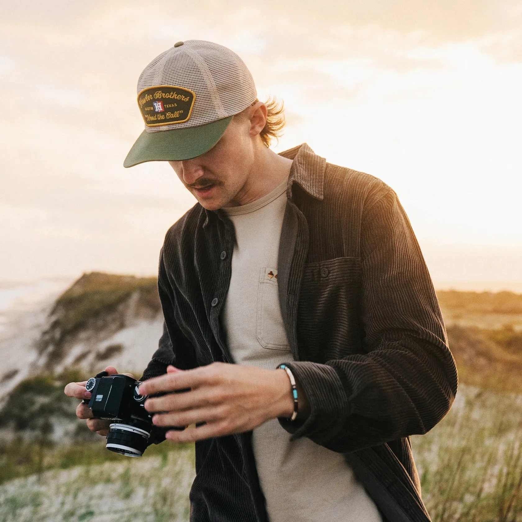 Feedstore Snapback - Tan/Green sold by Cave and Post product image thumbnail 2
